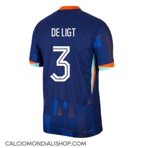 Maglie da calcio Olanda Matthijs de Ligt #3 Seconda Maglia Europei 2024 Manica Corta